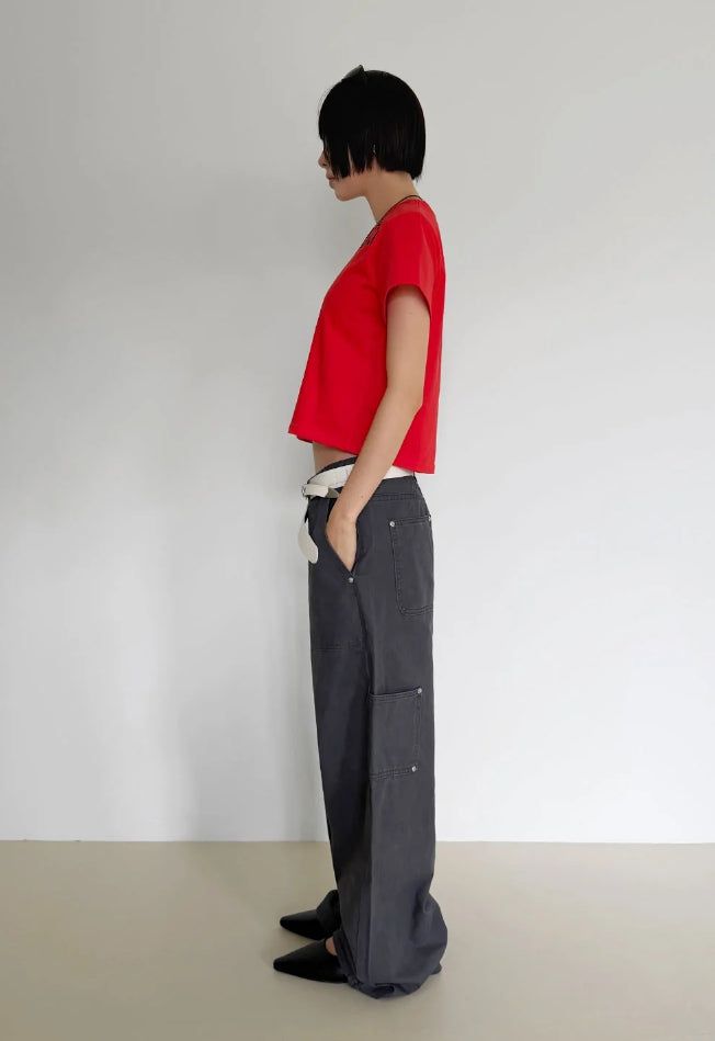 4-BUTTON RIVET POCKET PANTS