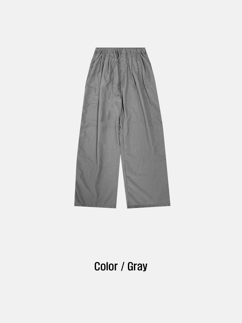 post nylon wide pants(4colors)