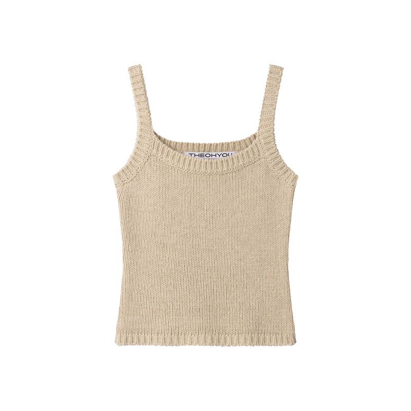KNIT SLEEVELESS (OATMEAL)