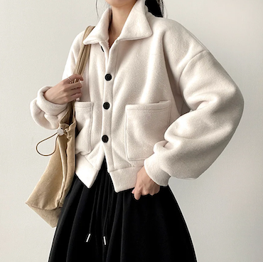 Mori soft fleece pocket jacket