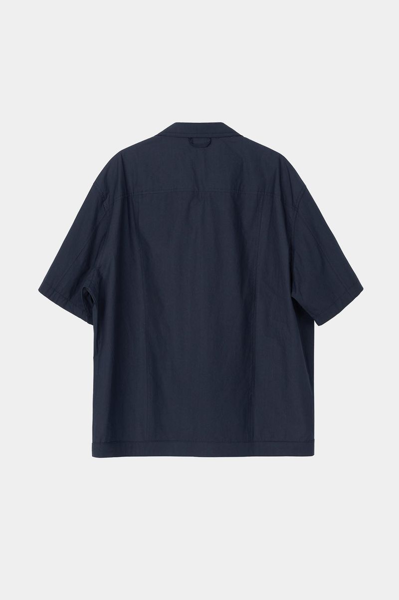 Field Panel Paper Half Shacket (Navy)