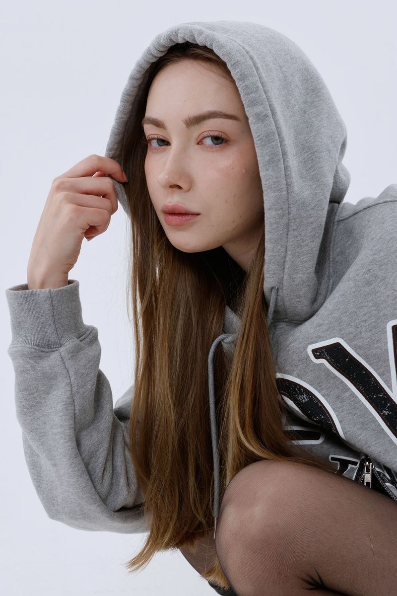 LT ROUGH HOOD ZIP-UP_GREY