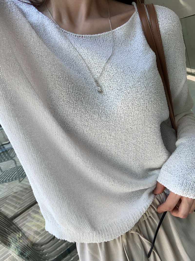 Weekly Summer Boat Neck Knit / 5 colors