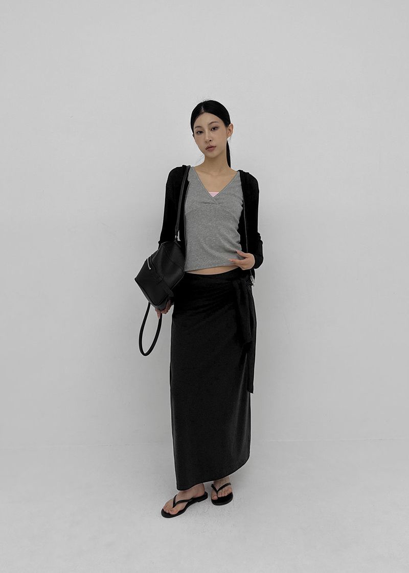 [MADE] Lofren Set - Long Skirt, Layered Wrap