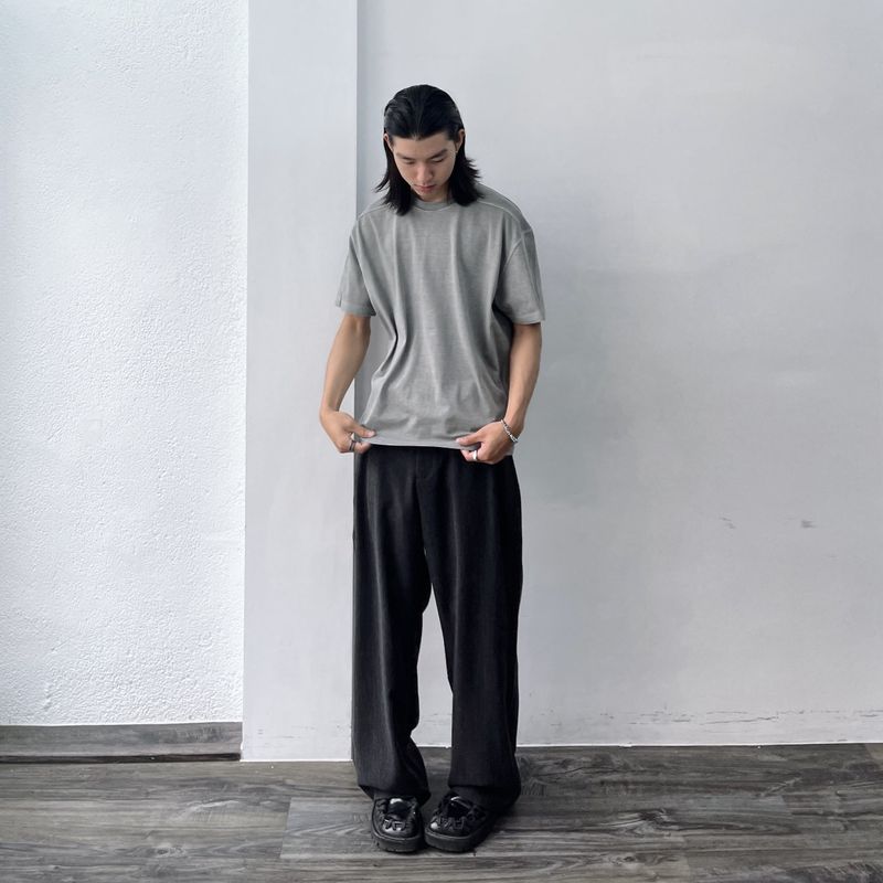 Shadow Texture Wide Trousers