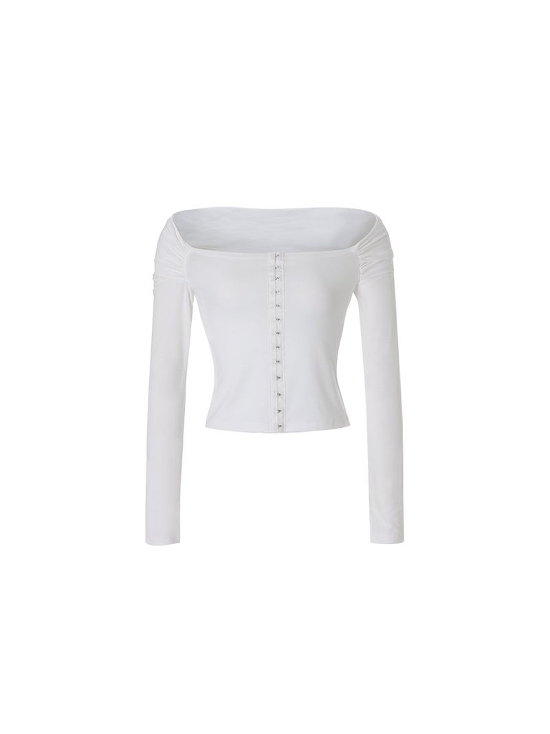 Off shoulder shawl top (Ivory)