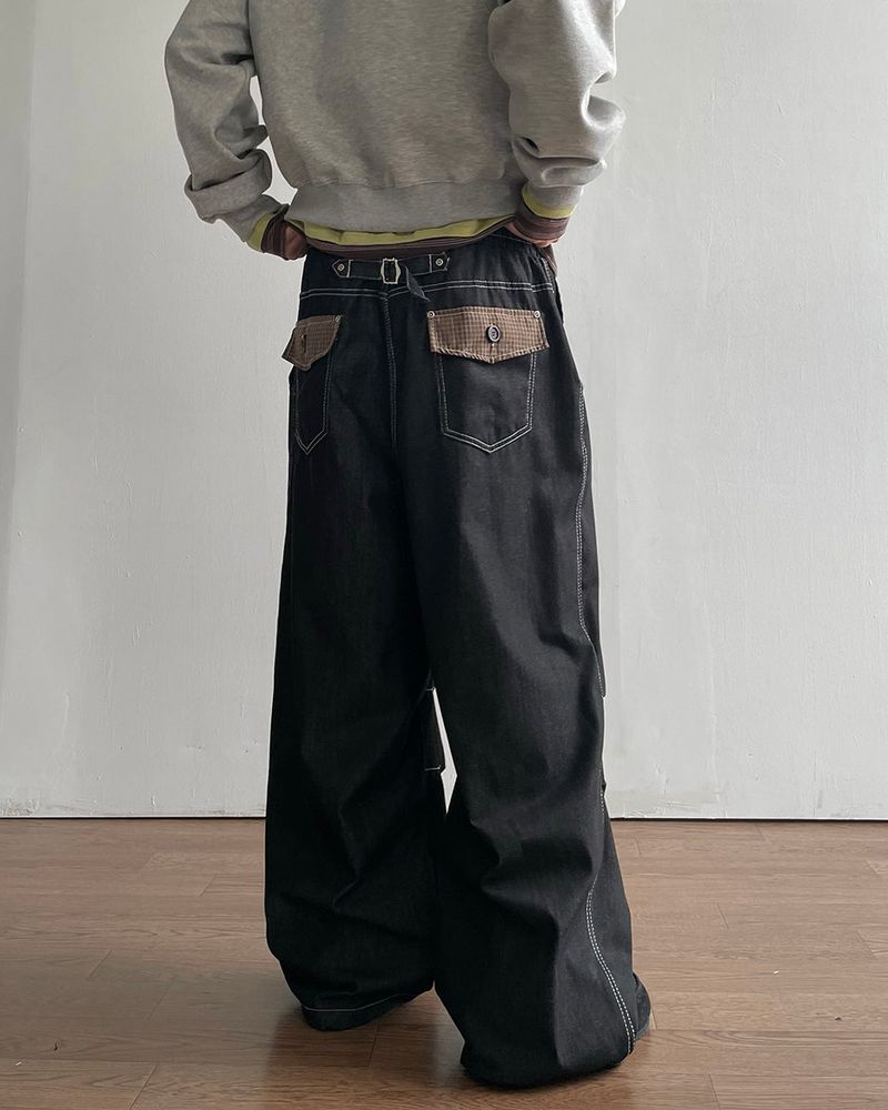 Checker Nonfade Denim Pants