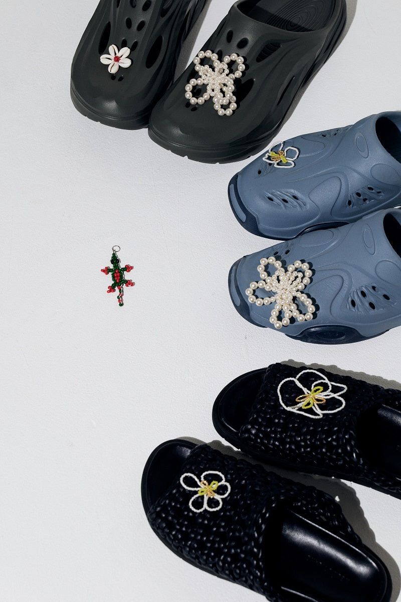 Shell Flower Shoes-Charm