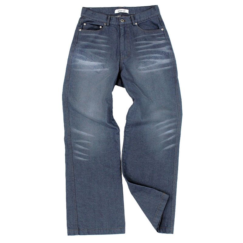 Blue sunflower(ブルーサンフラワー)の「Bluesf Washing Star Denim Pants(Pants)」