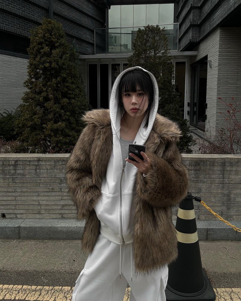 Wild fur jacket