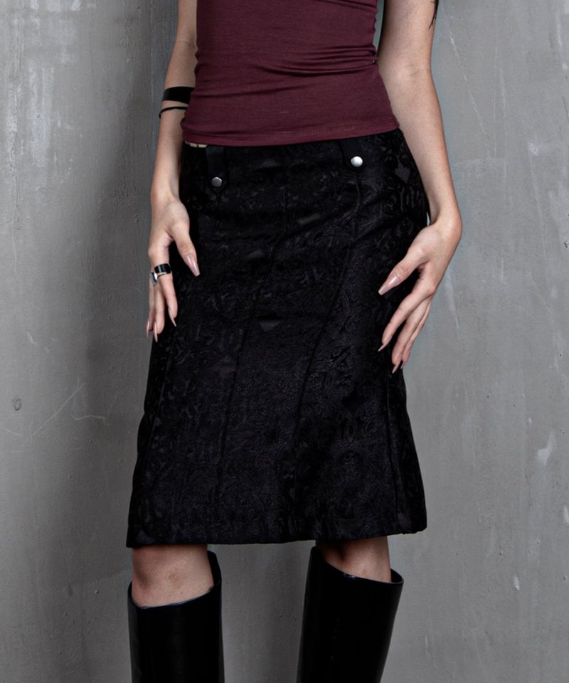 DARLING, YOU ARE BAD（YOU ARE BAD）の「ゴシックジャガードミディスカート #ブラック（スカート）」