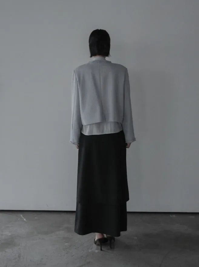 Siu Slit Layered Long Skirt