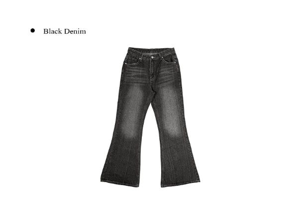 Tego Vintage Washing Denim Bootcut Pants