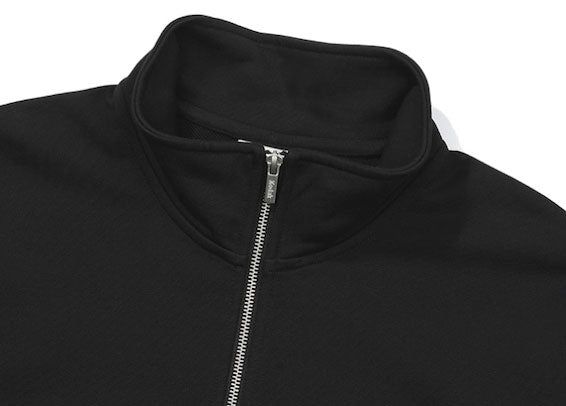 Rainbow Half Zip-Up Sweatshirt【BLACK】