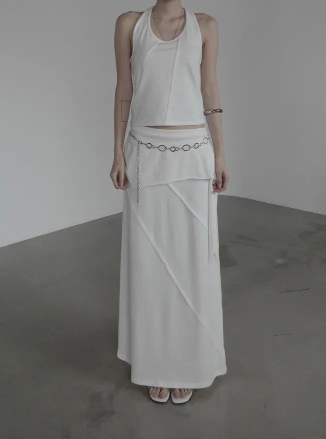 Lucent Layered Long Skirt