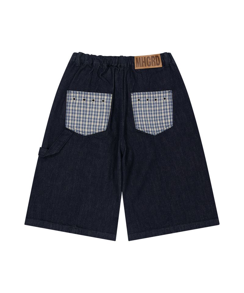 BERMUDA CHECK POCKET DENIM SHORT