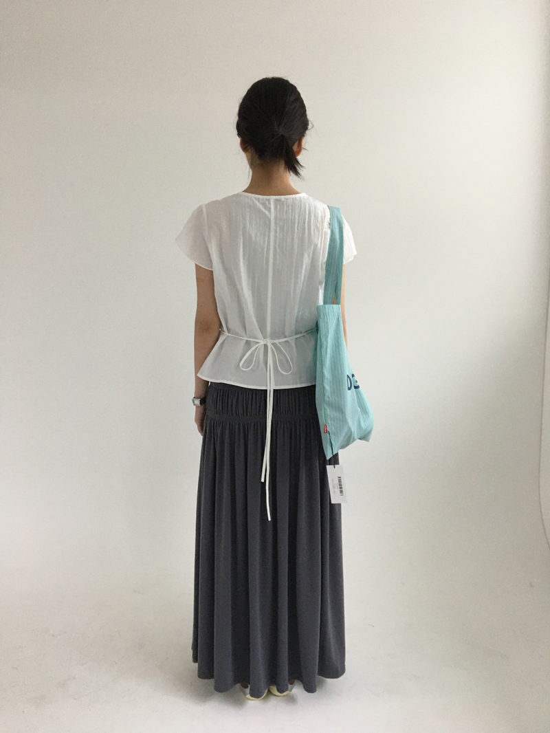 Sor Shirred Long Skirt (4color)