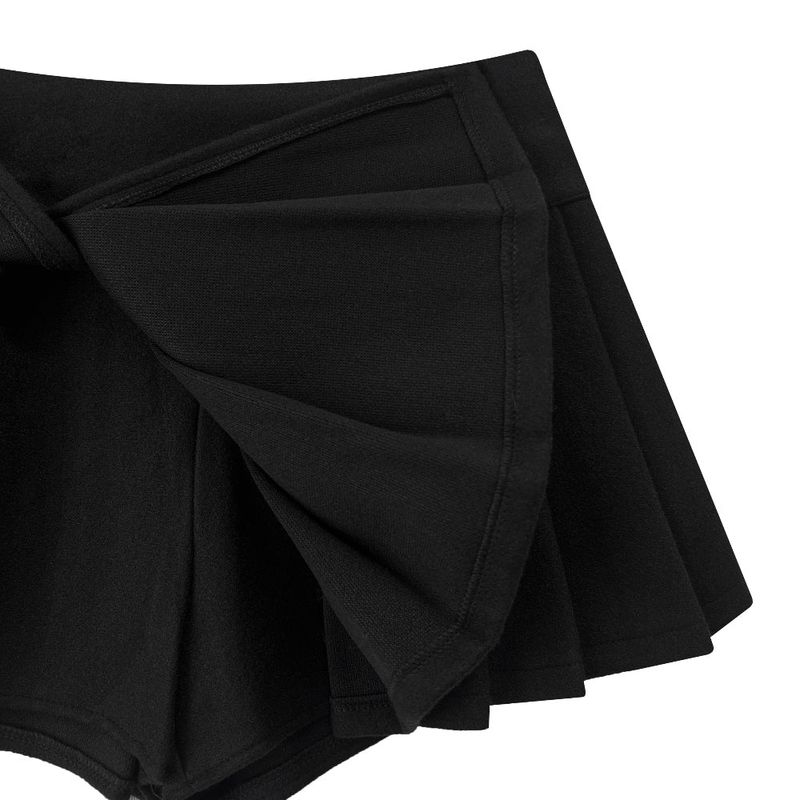 Winter wool short slit pleated mini skirt (2 colors)