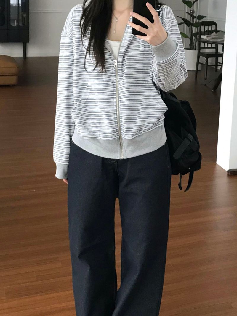 Rage Stripe Hooded Zip-Up (one color)