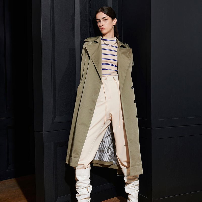  SAMUEL TURTLENECK TEE, LIGHT BEIGE+BLUE S
