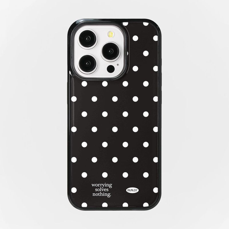 murmursroom(マーマーズルーム)の「holiday epoxy bumper case (black mini dot)(Smartphone Accessories)」