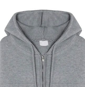 Diob Hooded Knit Zip-up