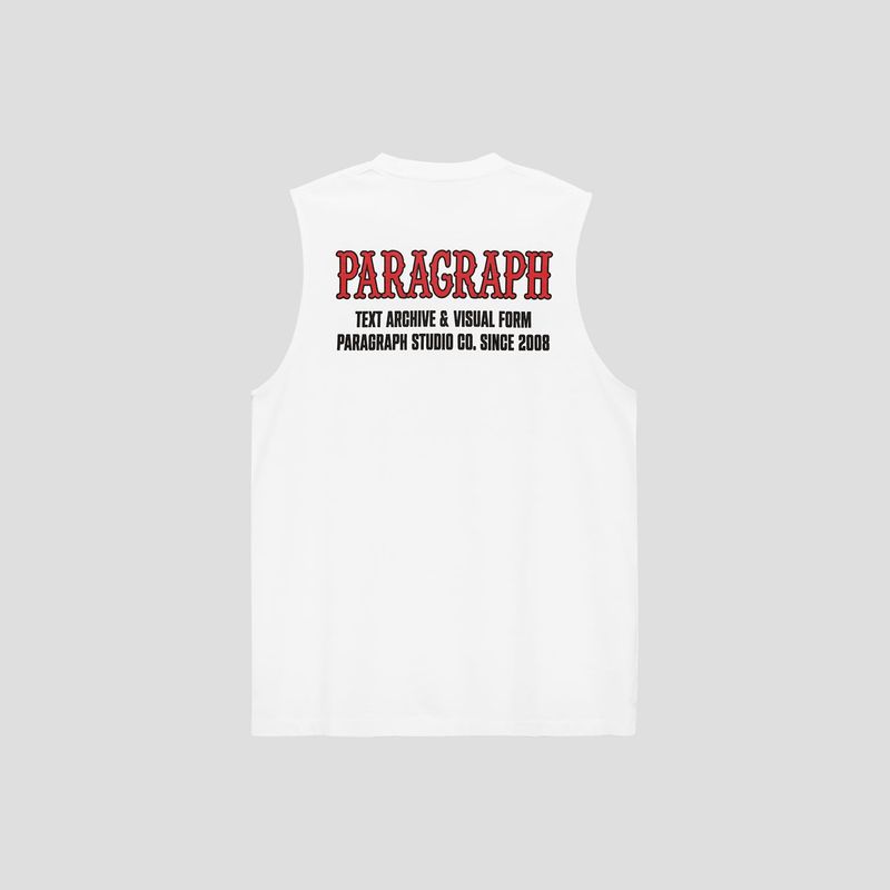 PARAGRAPH(パラグラフ)の「DISTORTED ARCH LOGO SLEEVELESS(Tops)」