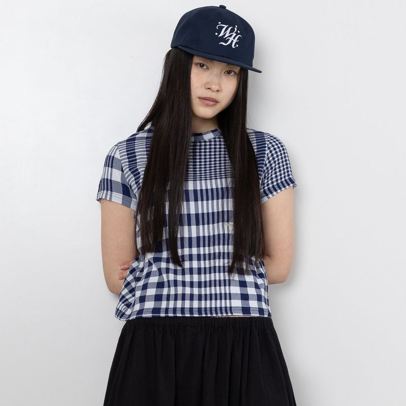 WEBHOUSE（ウェブハウス）の「Heart Logo Angel Tee - Navy（Tops）」