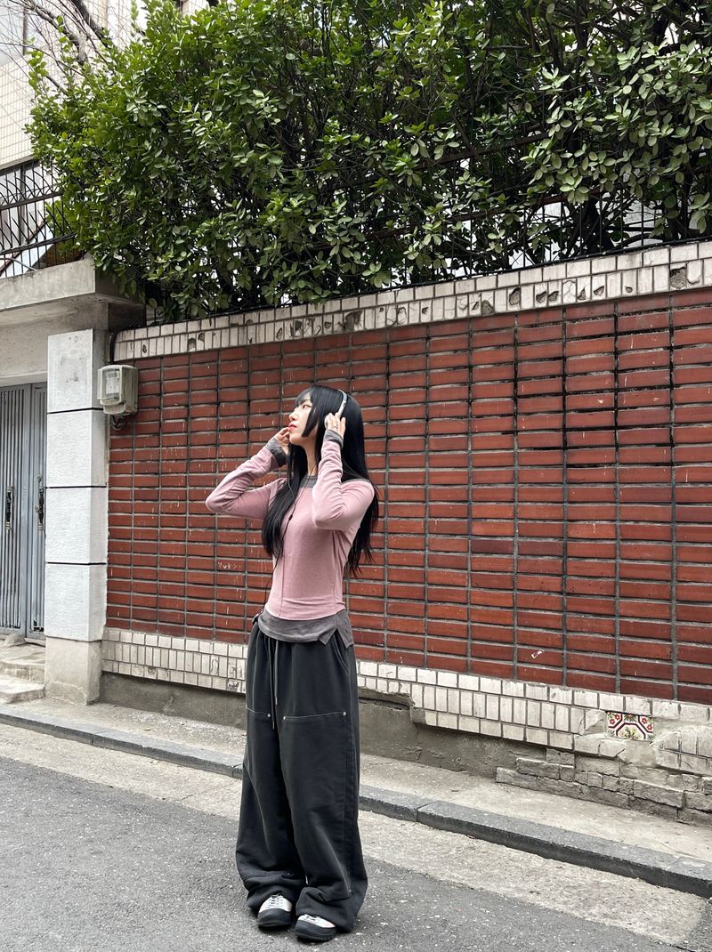 Maho Layered Tencel Long Sleeve Tee