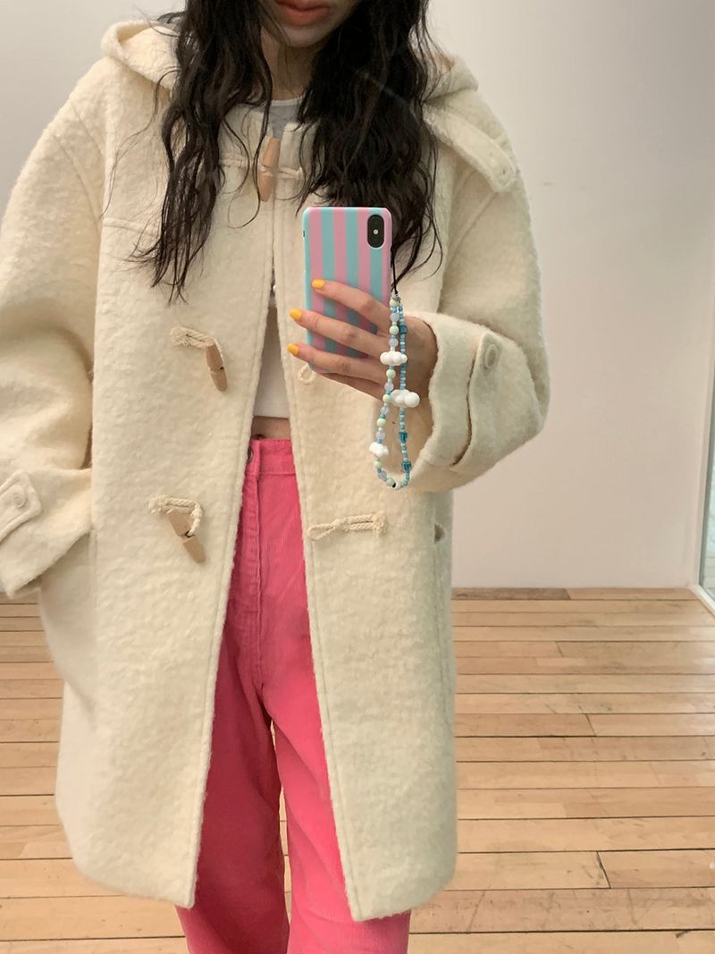 [MADE] Toit wool alpaca handmade toggle hood coat