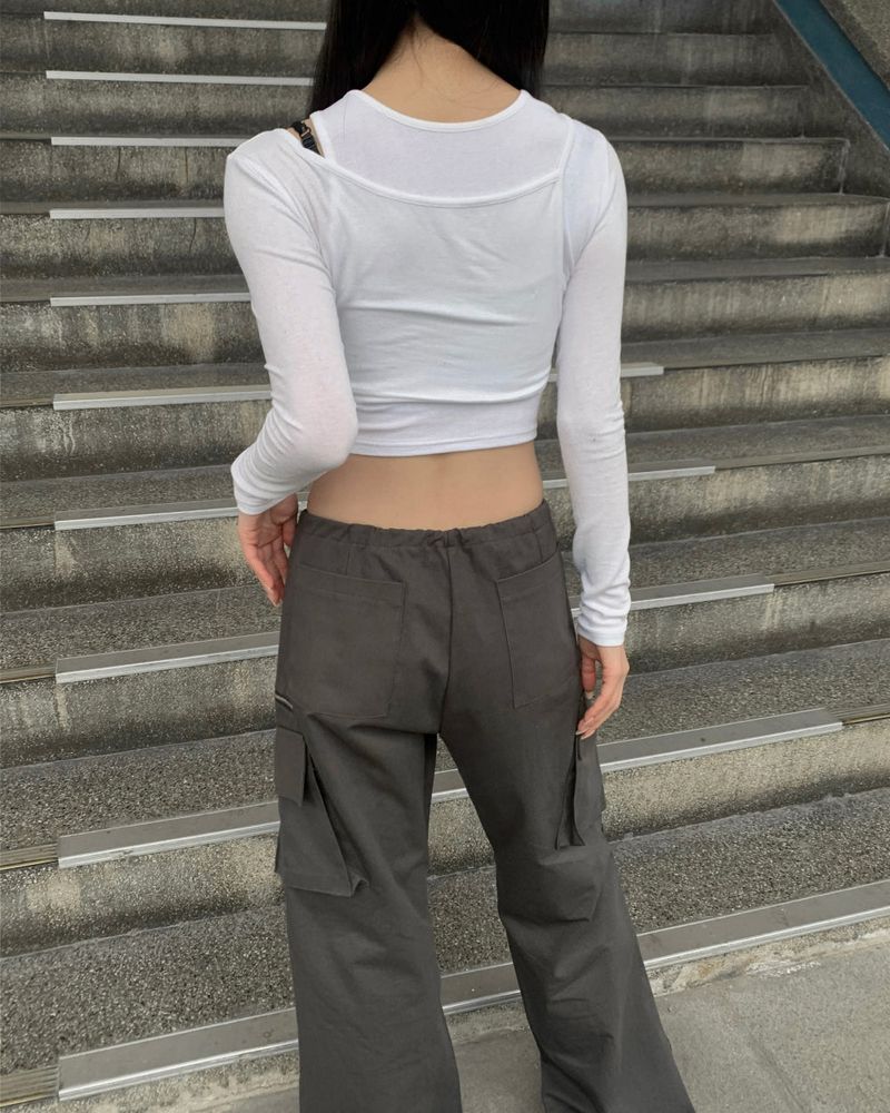 Ling ribbon layered T