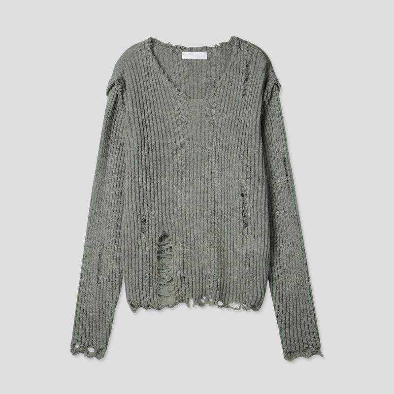 Hidden Punk Damage Knit 3C