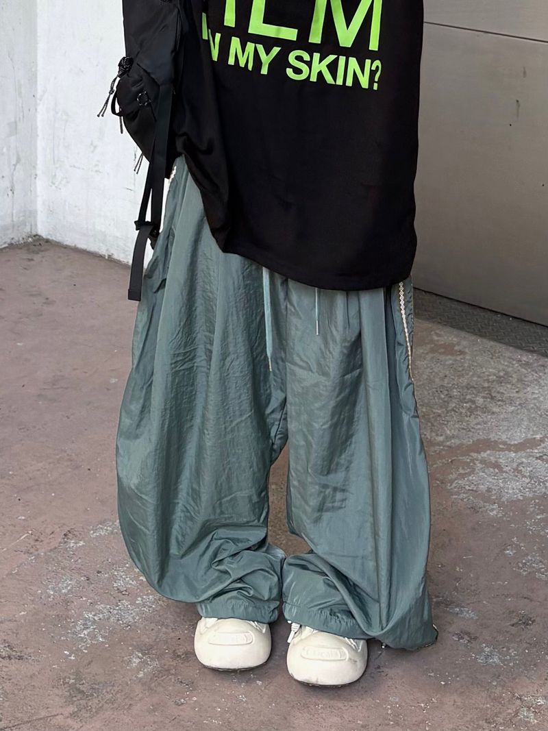 ethnic track nylon pants