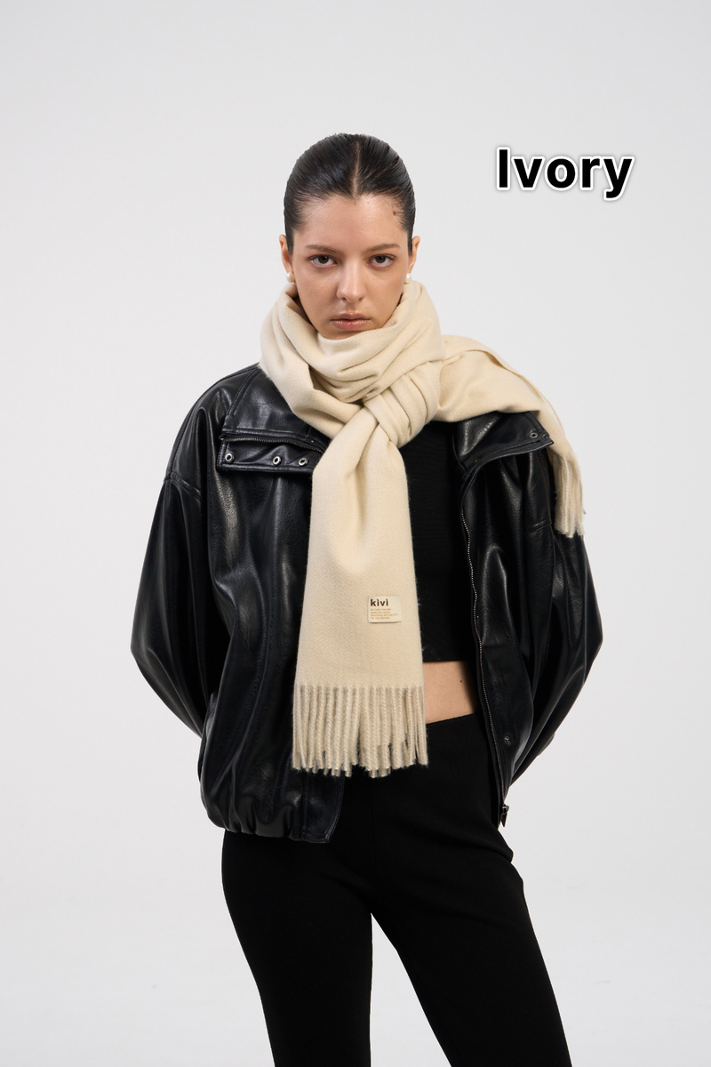 plain knit muffler scarf (12COLOR)