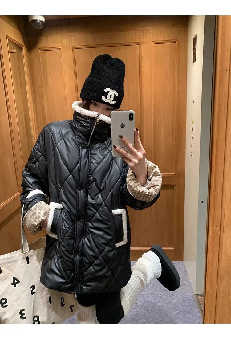 Highland Black Quilting Half Coat Jacket