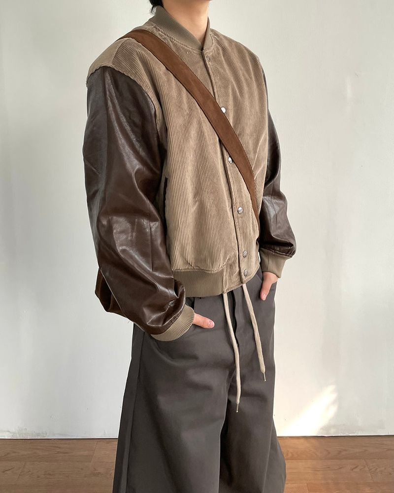 IDF（アイディーエフ）の「ベースボールコーデュロイレザージャケット（ジャケット/アウター）」