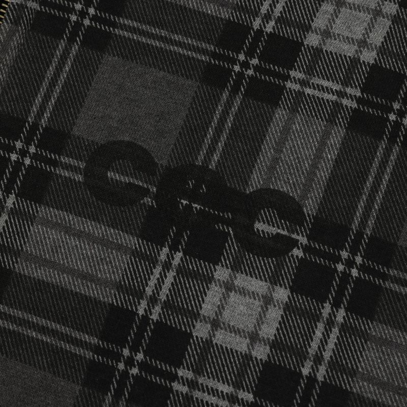CEC CHECK ZIP-UP HOODIE(CHARCOAL)