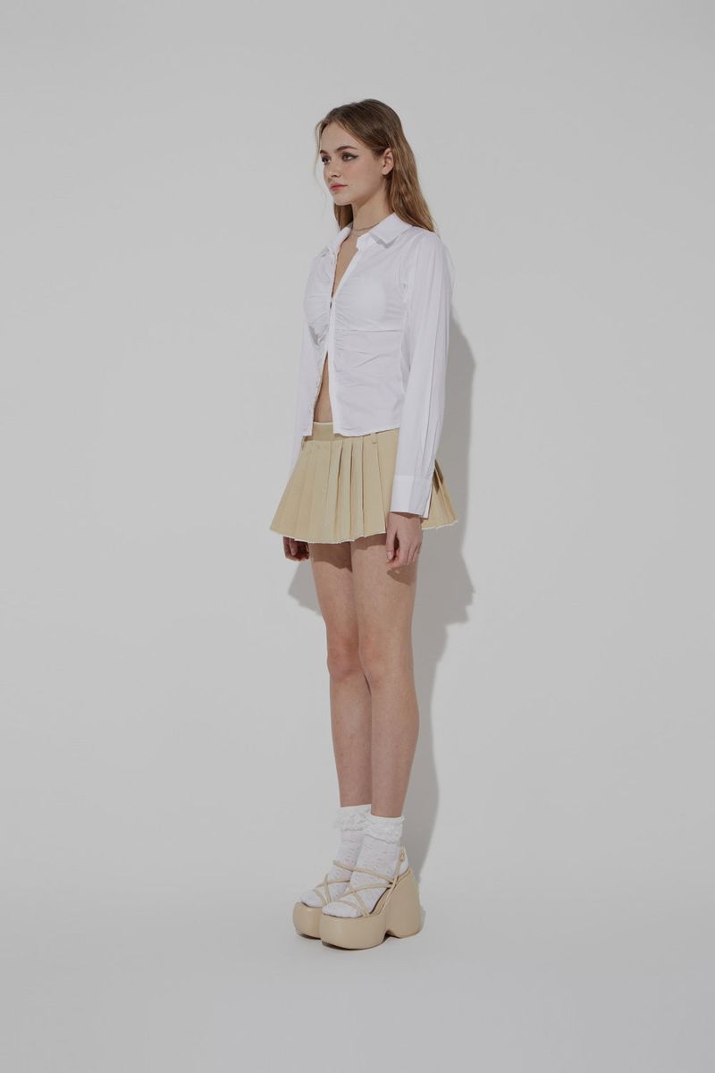 CHINO PLEATS SKIRT