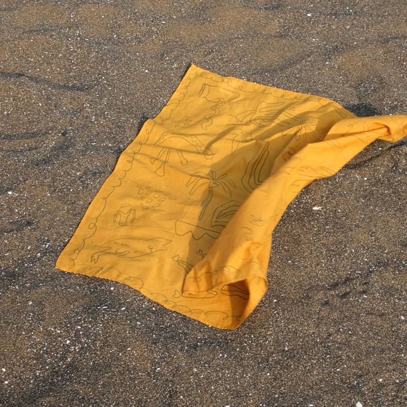 [Organic Scarf] Camino - Camel