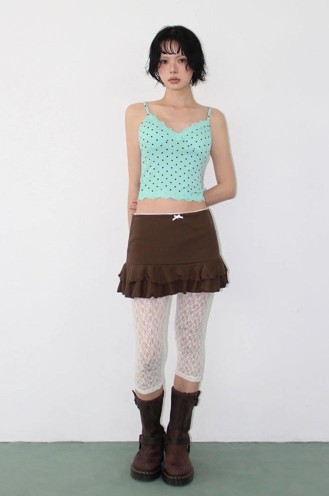 LACE CAPRI LEGGINGS