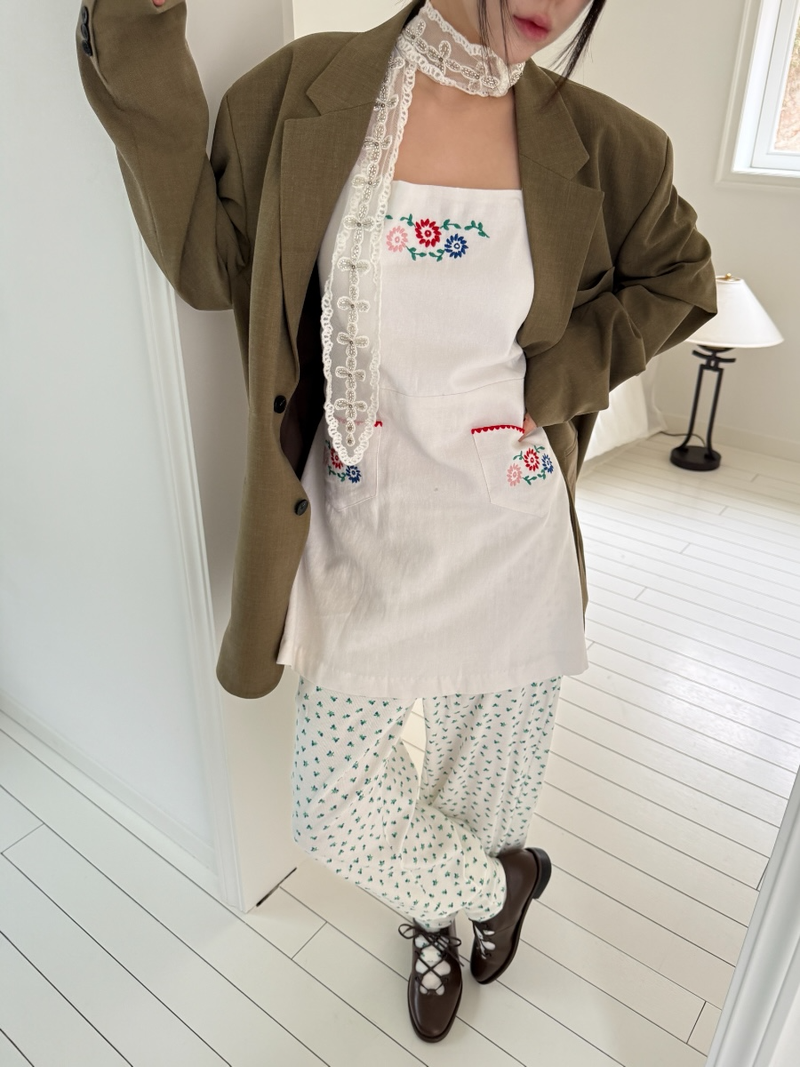 ♡MADE♡ floral leg warmer pants