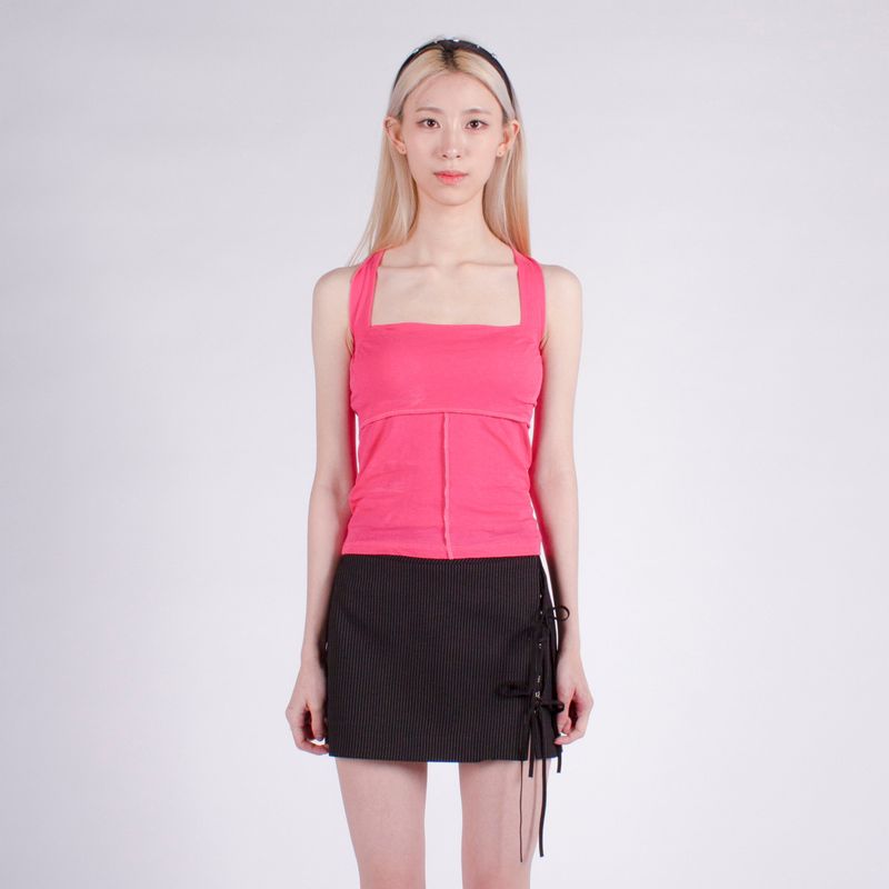 HALTER SPAN TANK TOP / PINK