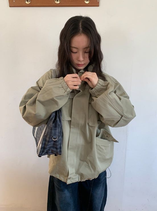 Carew Pocket Cotton Over Bomber Jacket