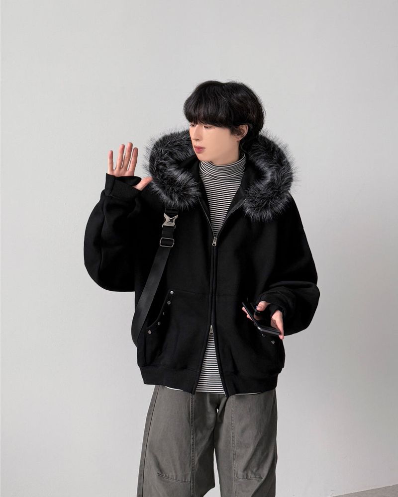 Piercing Raccoon Hood Zip-Up