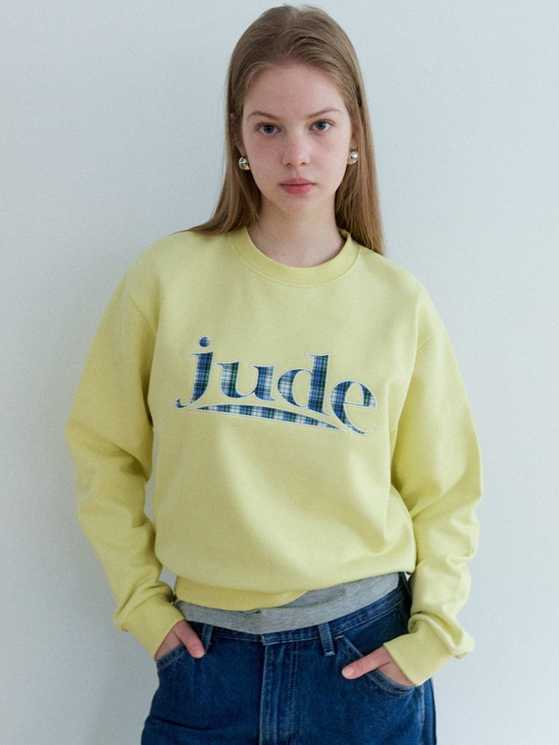 morejude（モアージュード）の「ジュードチェックパッチロゴスウェットシャツ（トップス）」