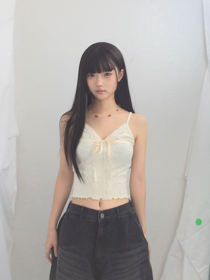 ner.ui.bin（ノエビン）の「Angel Cut Lace Slim Top（Tops）」