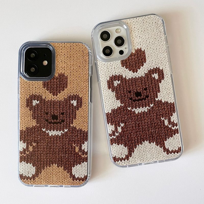 TEDDY BEAR HARD JELL CASE_BEIGE