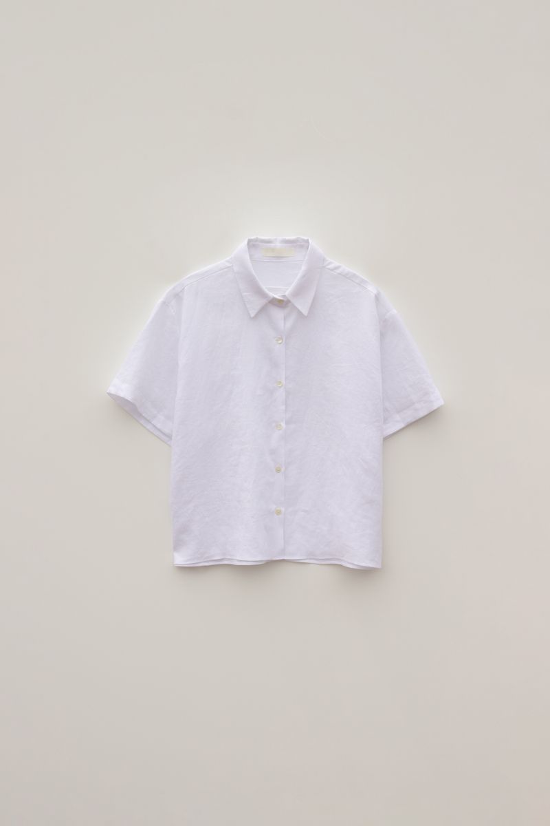 Linen half shirts (Ivory)