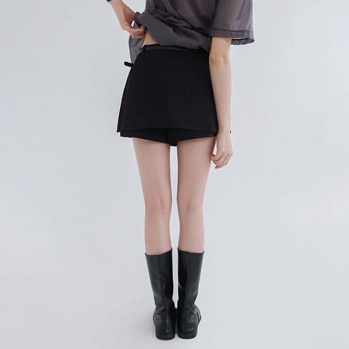 blitti（ブリッティ）の「[Apid] Short Pants Skirt Belt Set -3color（Skirts）」