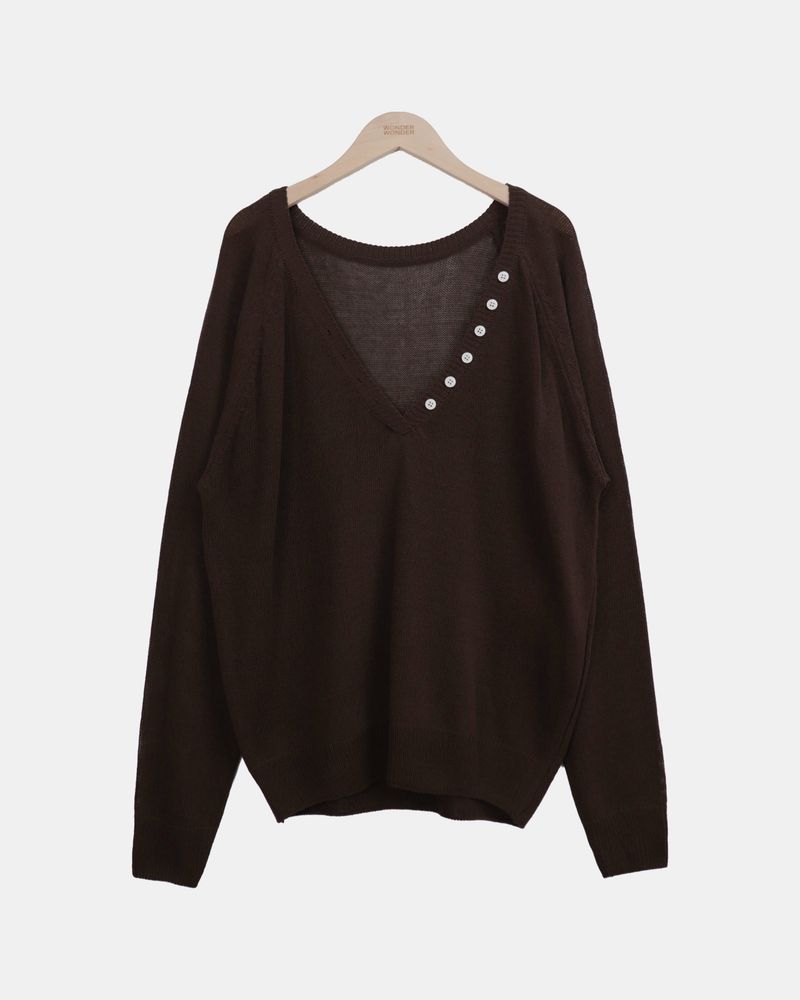 Hebun Deep V-Neck Summer Knit